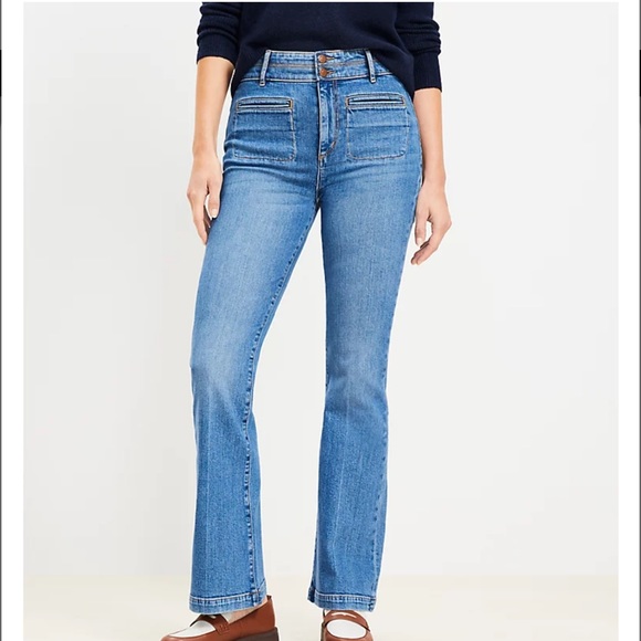 Loft slim flat jeans in medium wash - Picture 1 of 4